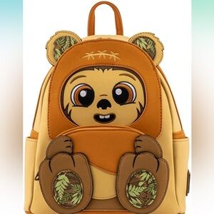 NWT Loungefly Wicket Ewok Footsie Cosplay Disney Star Wars Mini Backpack